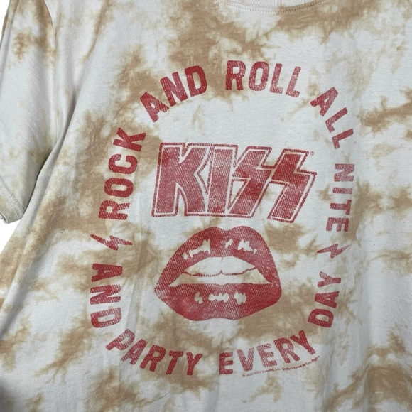 Elizabeth & James Women’s Tie Dye KISS Rock & Roll Tee Size XXL - Picture 5 of 9